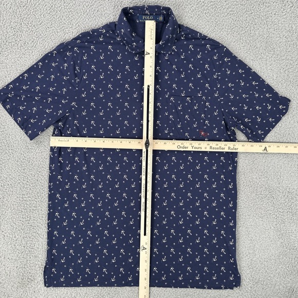 Polo Ralph Lauren Polo Men Medium Blue Anchors Nautical Embroidered‎ R67 - Picture 4 of 16